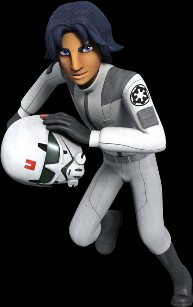 Star Wars Animated Character With Helmet PNG with transparent background