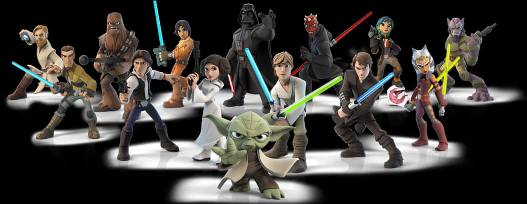 Star Wars Animated Characters Panorama