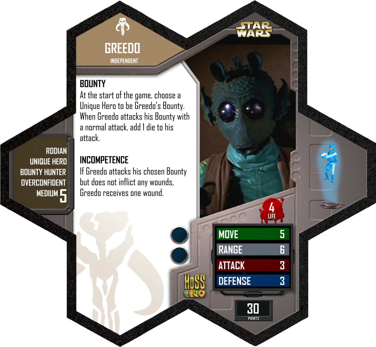 Star Wars Greedo Character Card