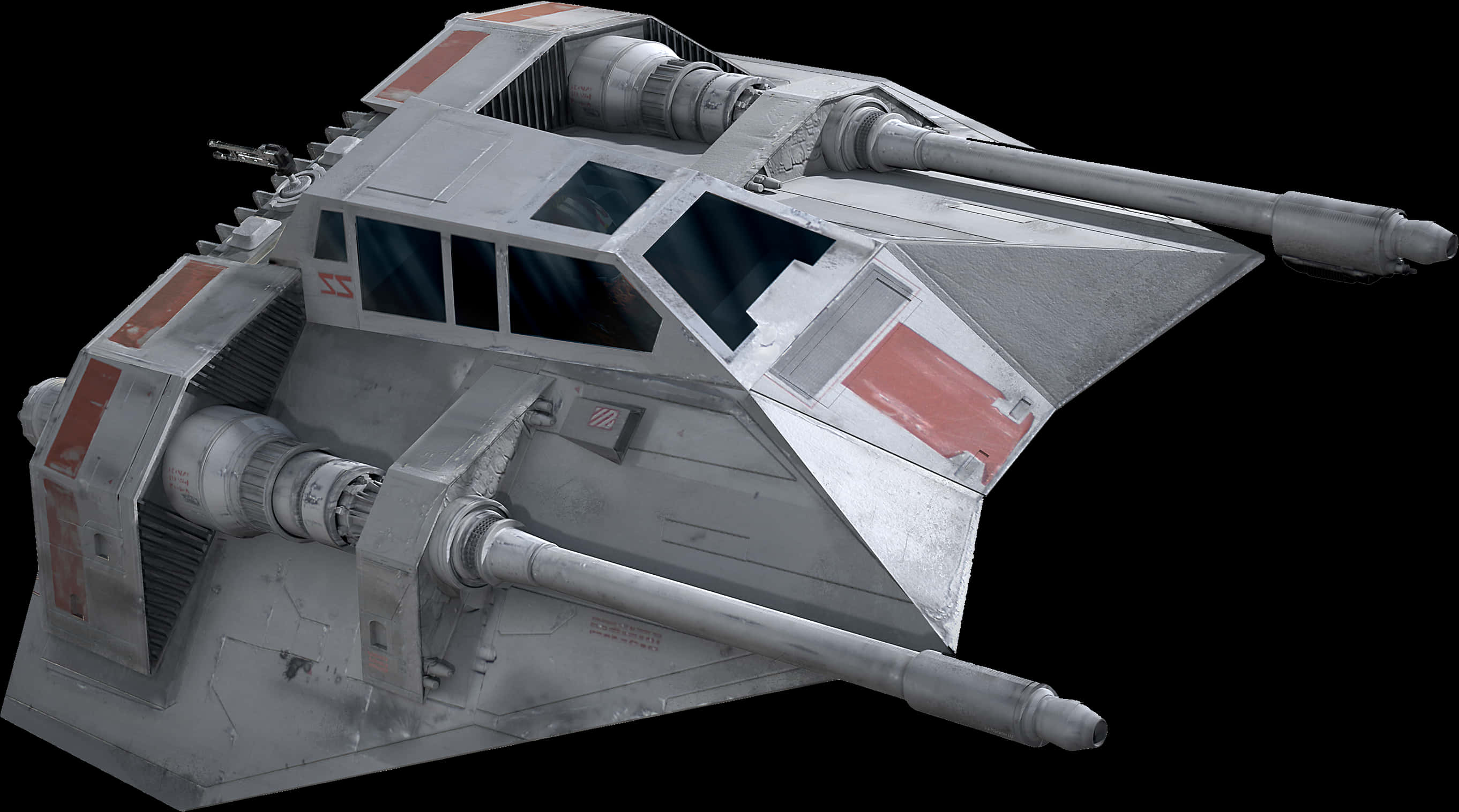 Star Wars Snowspeeder Model PNG with transparent background