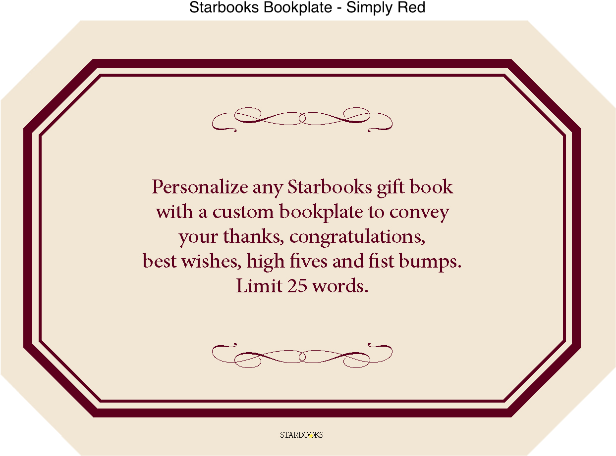 Starbooks Custom Bookplate Red Design