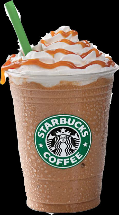 Starbucks Caramel Frappuccinowith Whipped Cream