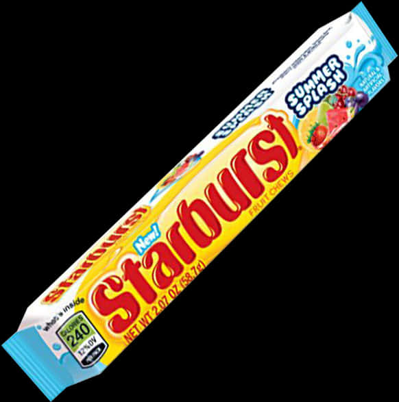 Starburst Summer Splash Fruit Chews Package PNG image with a transparent background, free high-resolution download