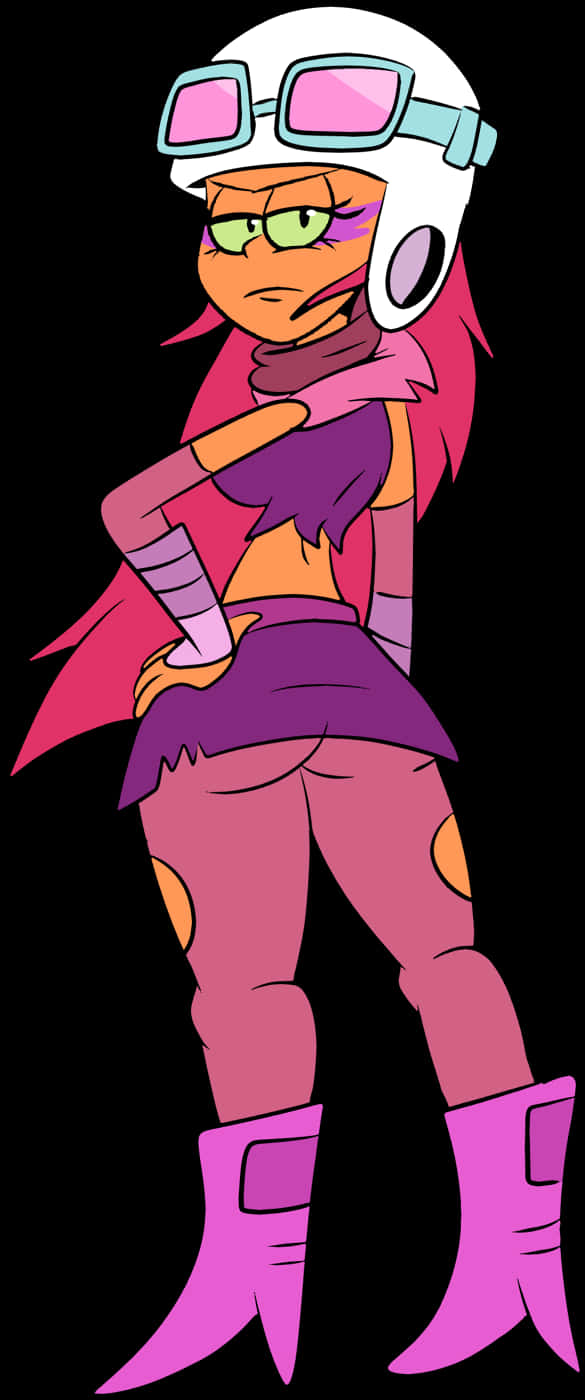 Starfire_ Animated_ Character_ Pose