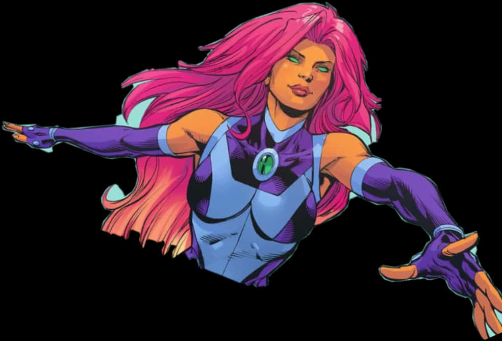 Starfire Flying Action Pose