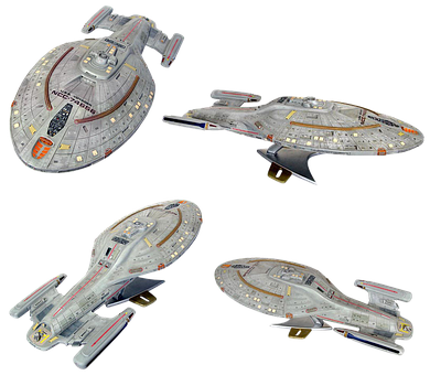 Starfleet Vessels Multiple Angles PNG with transparent background