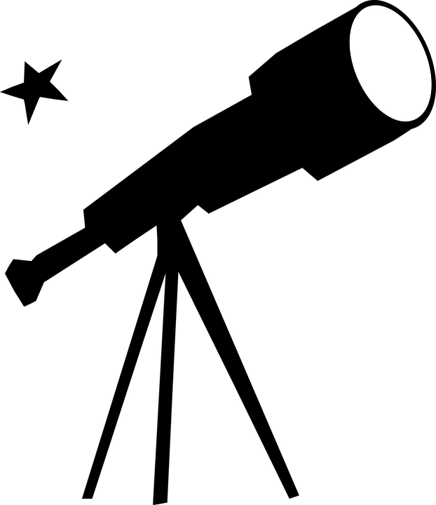 Telescope, View, Binocular, Look, Vision, Instrument - Telescope Black And White, HD Png Download PNG with transparent background