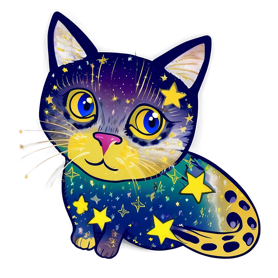 Starry Cat Png 3