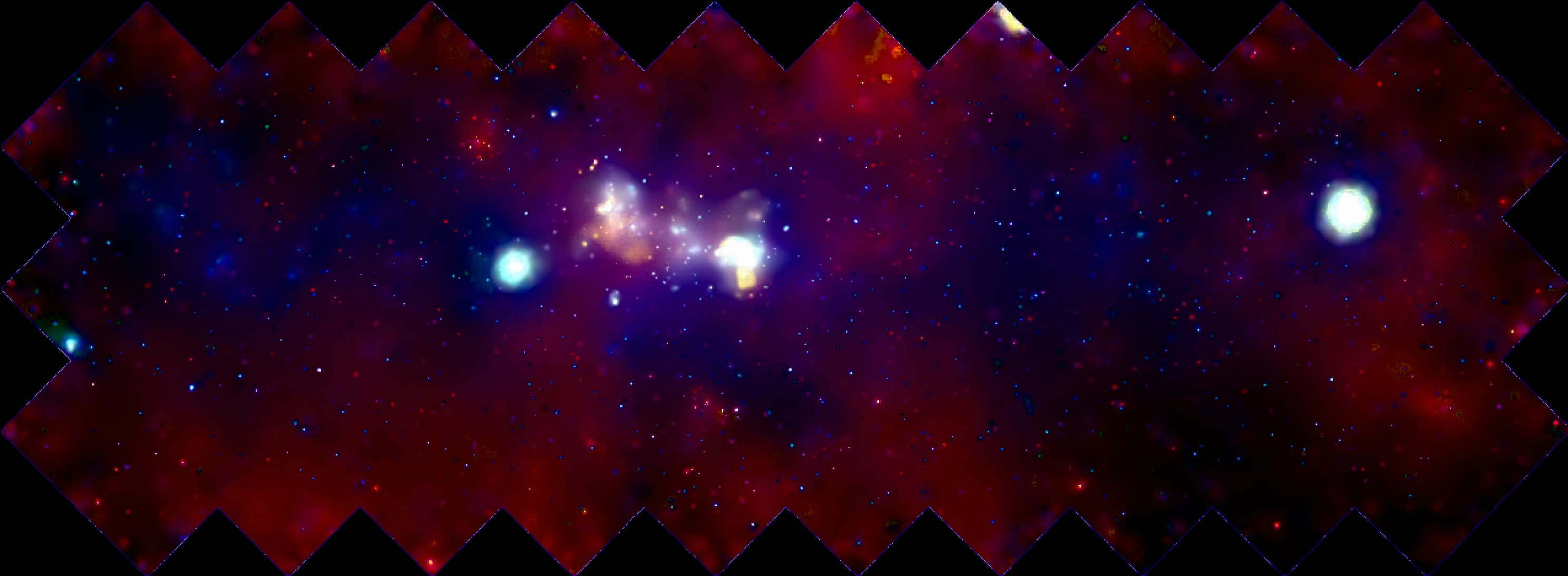 Starry Nebula Chevron Border PNG with transparent background