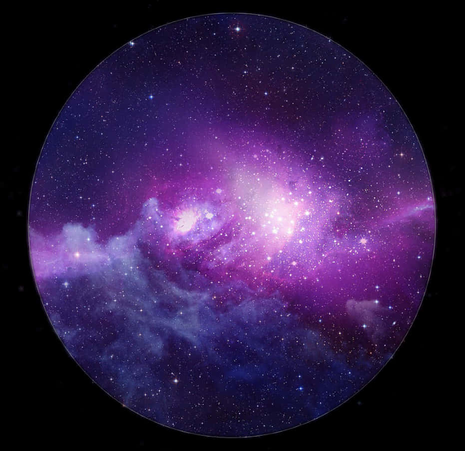 Starry Nebula Circle PNG with transparent background
