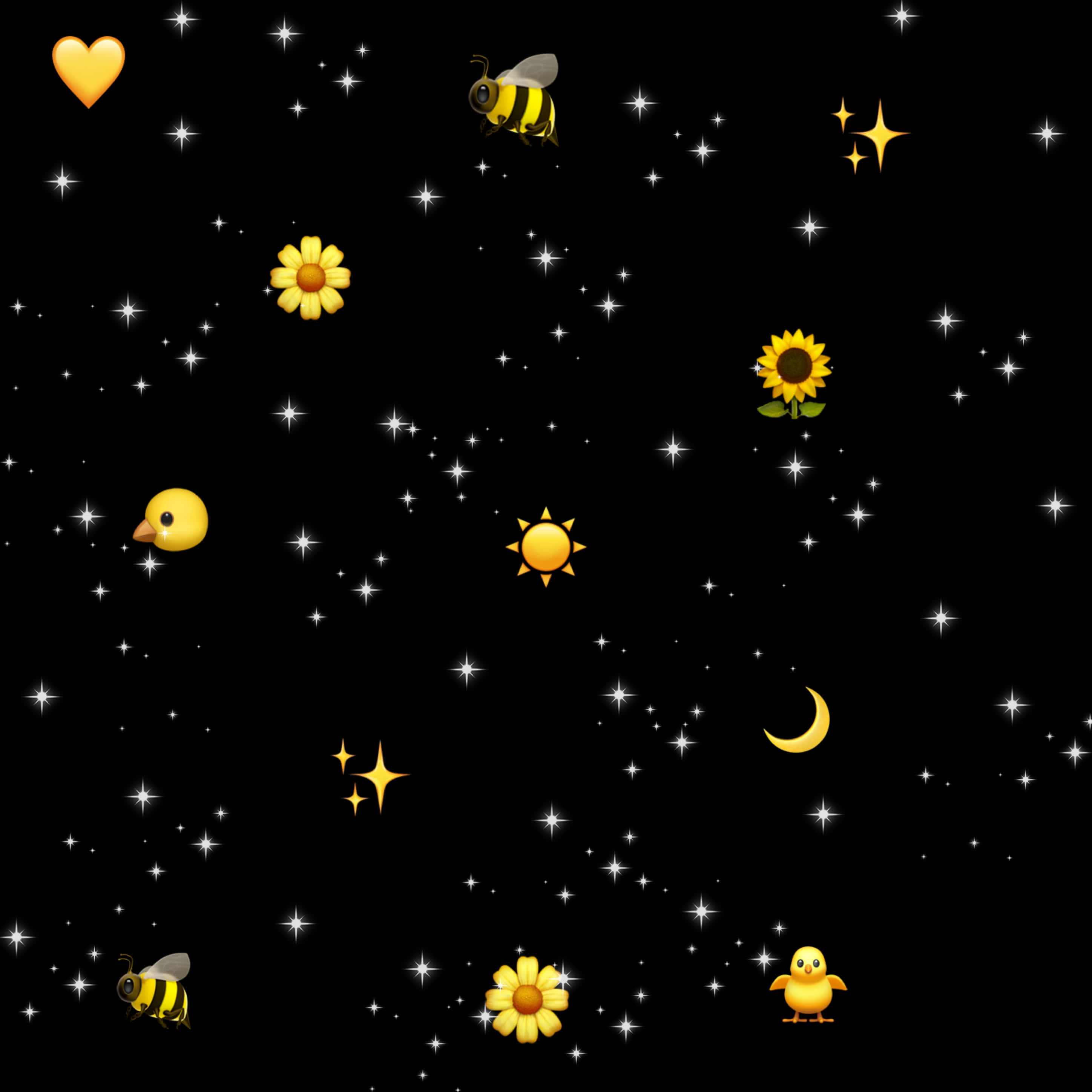 Starry Night Cartoon Emojis