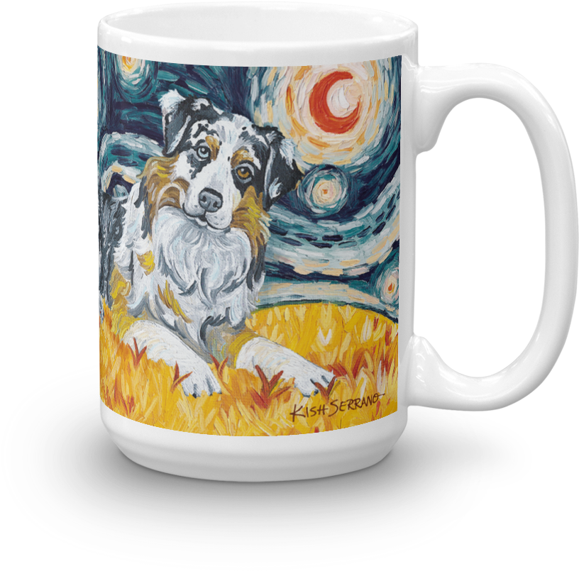 Starry Night Dog Mug