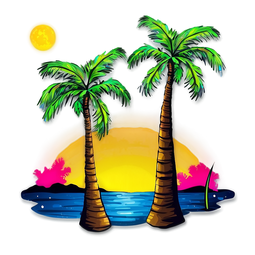 Starry Night Palms Png 95