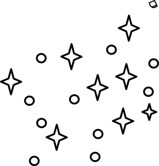 Starry Night Silhouette PNG with transparent background