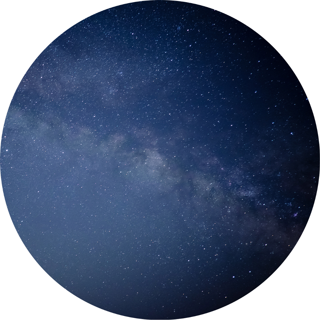 Starry Night Sky Circle Background