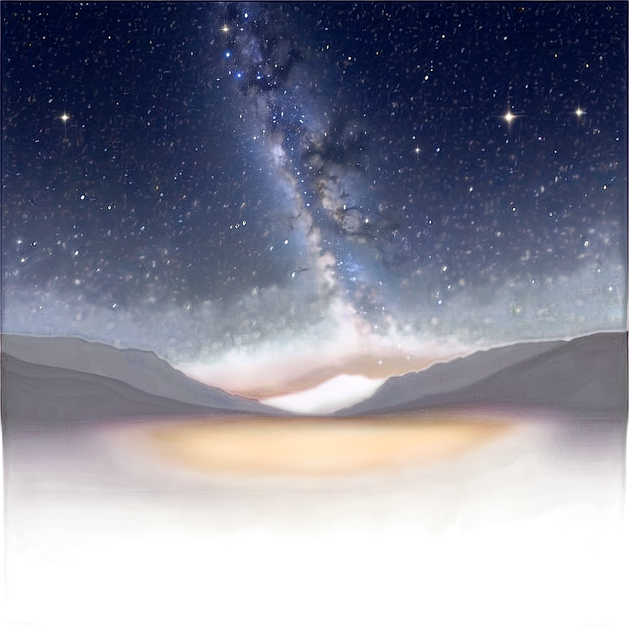 Starry Night Sky Landscape Png Qon