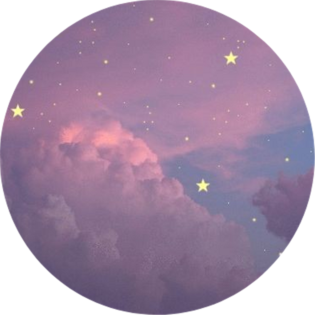 Starry Pink Sky Circle