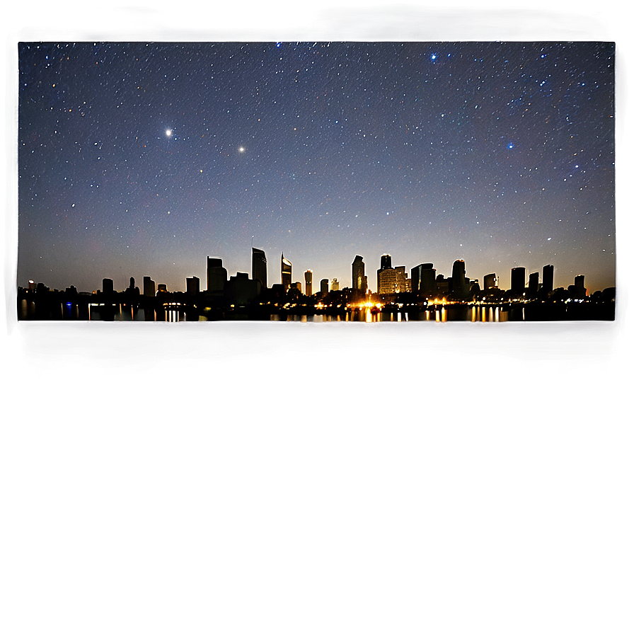 Starry Sky Over City Png Ebb