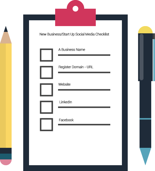 Startup Social Media Checklist PNG with transparent background
