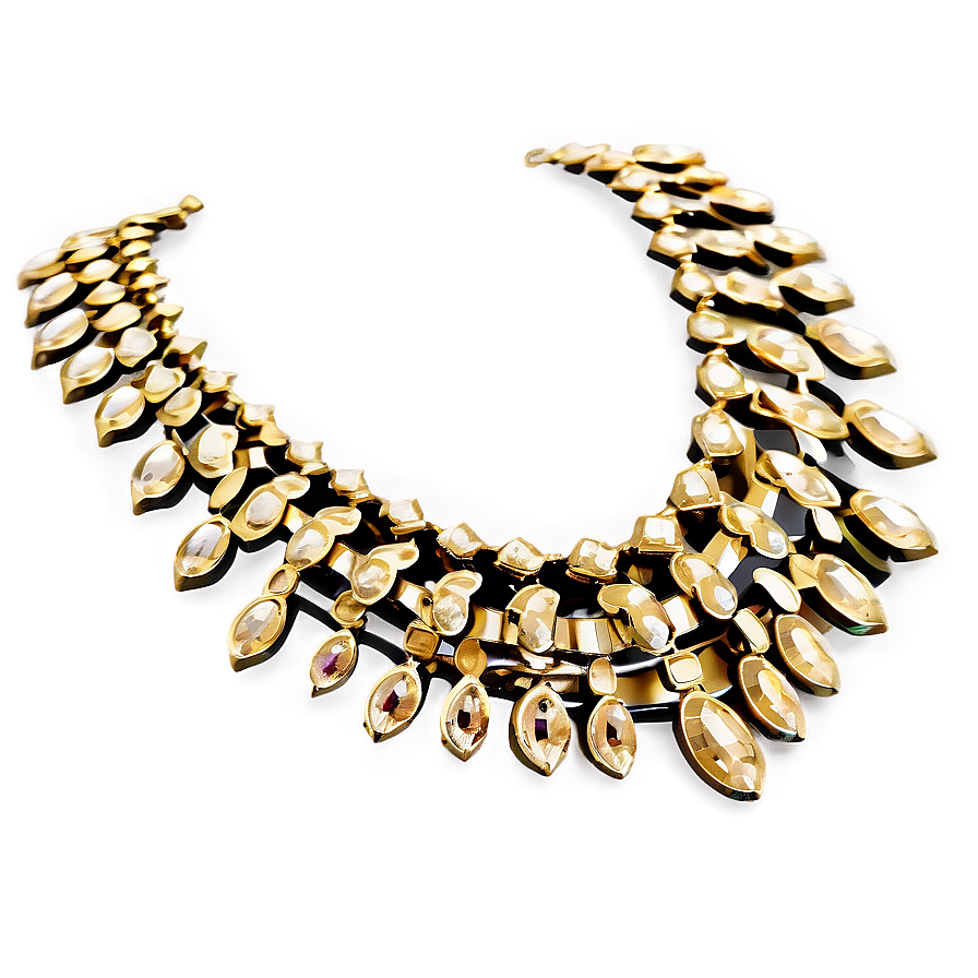 Statement Gold Necklace Png 06122024