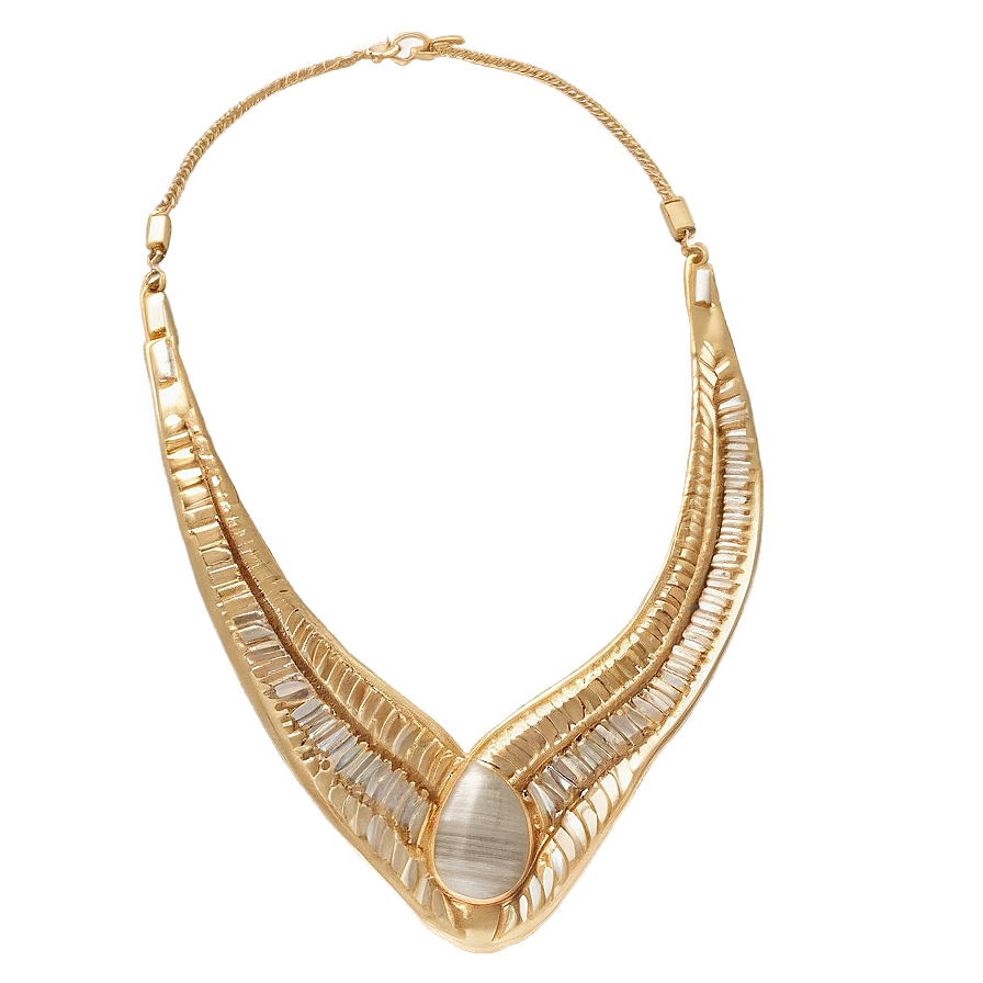 Statement Gold Necklace Png Isc