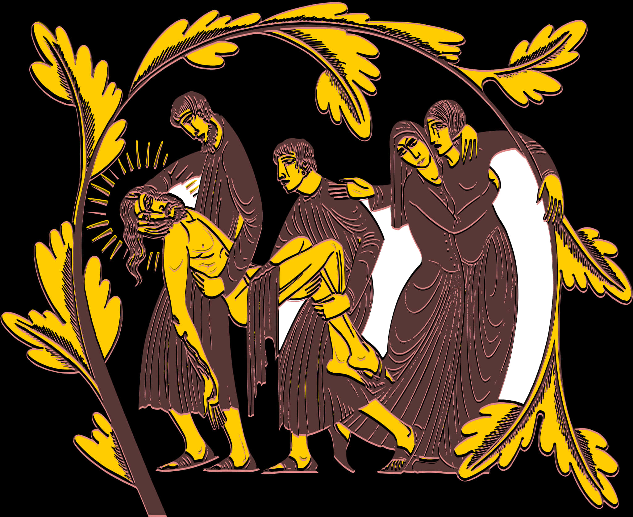 Jesus Christ Disembodied - Eric Gill Illustrations Four Gospels, HD Png Download PNG with transparent background