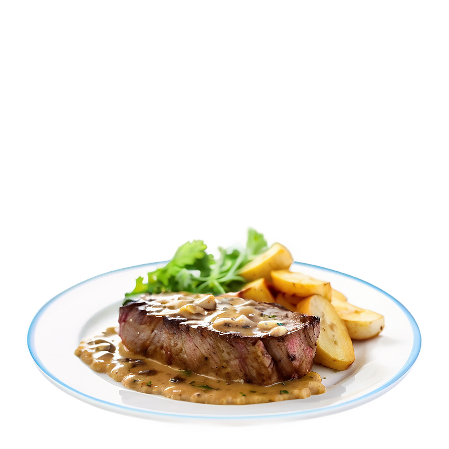 Steak With Mushroom Sauce Png 05252024