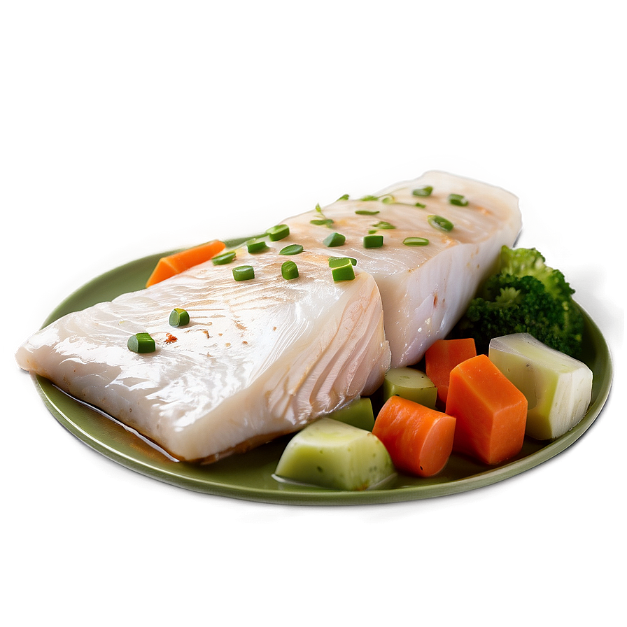 Steamed Cod With Vegetables Png Yyq