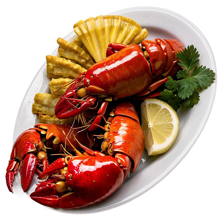 Steamed Crawfish Plate Png Qbk