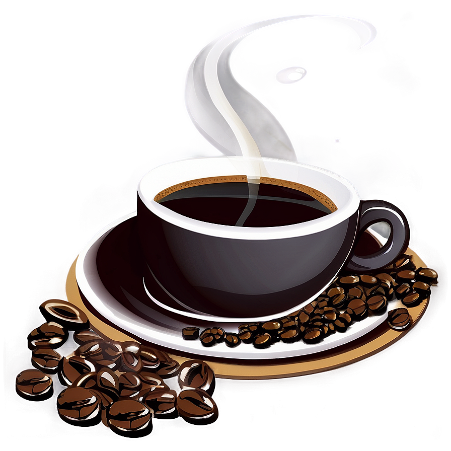 Steaming Black Coffee Png Dvj