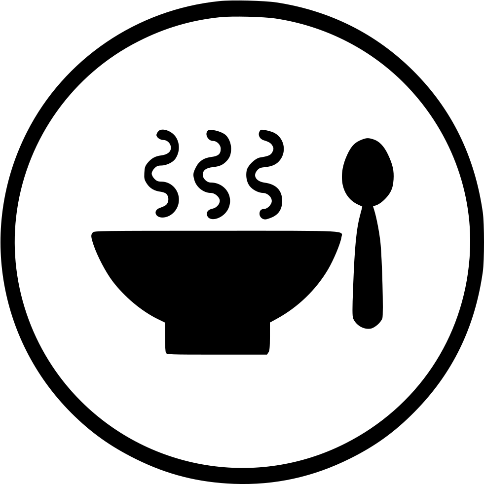 Drink Healthy Hot Soup Bowl Spoon - Icon Bowl Spoon, HD Png Download PNG with transparent background