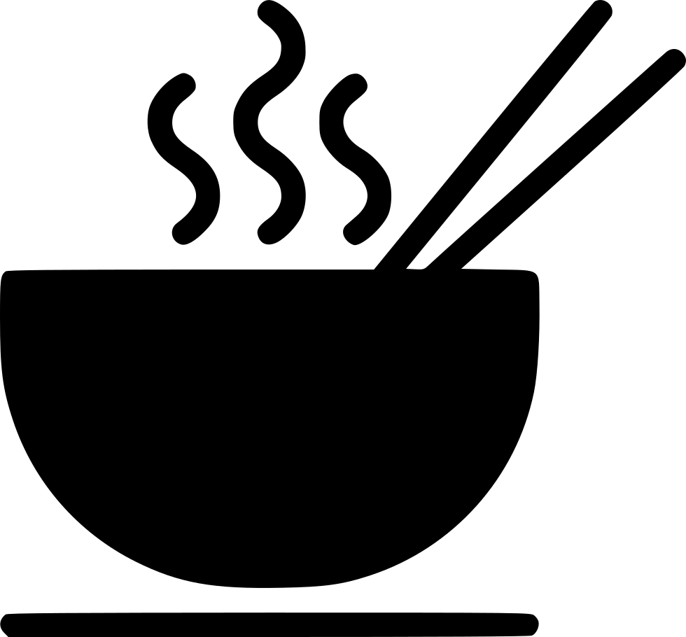 Bowls Png Free - Noodles Bowl Black And White, Transparent Png PNG with transparent background