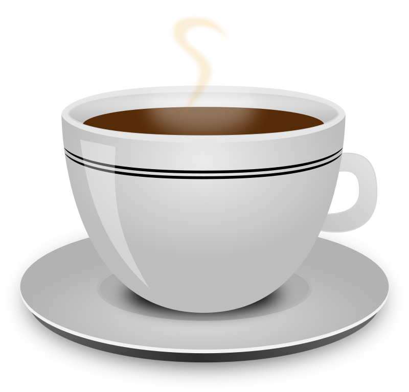 Steaming Coffee Cup Graphic PNG with transparent background