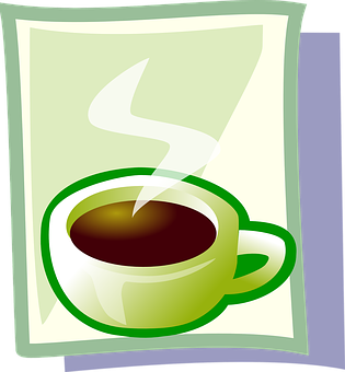 Steaming Coffee Cup Graphic