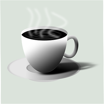 Steaming Coffee Cup Graphic