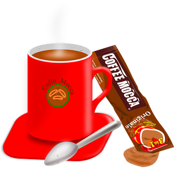 Steaming Coffee Mugand Chocolate Bar