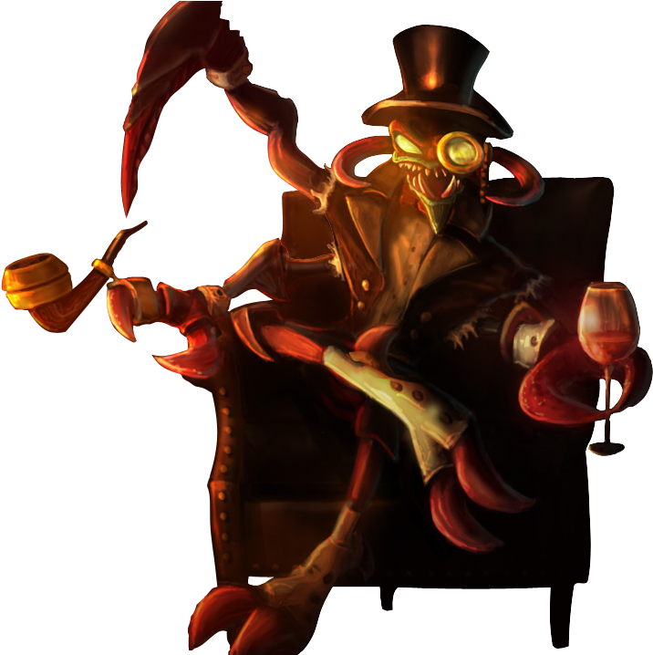 Steampunk Crab Gentleman PNG with transparent background