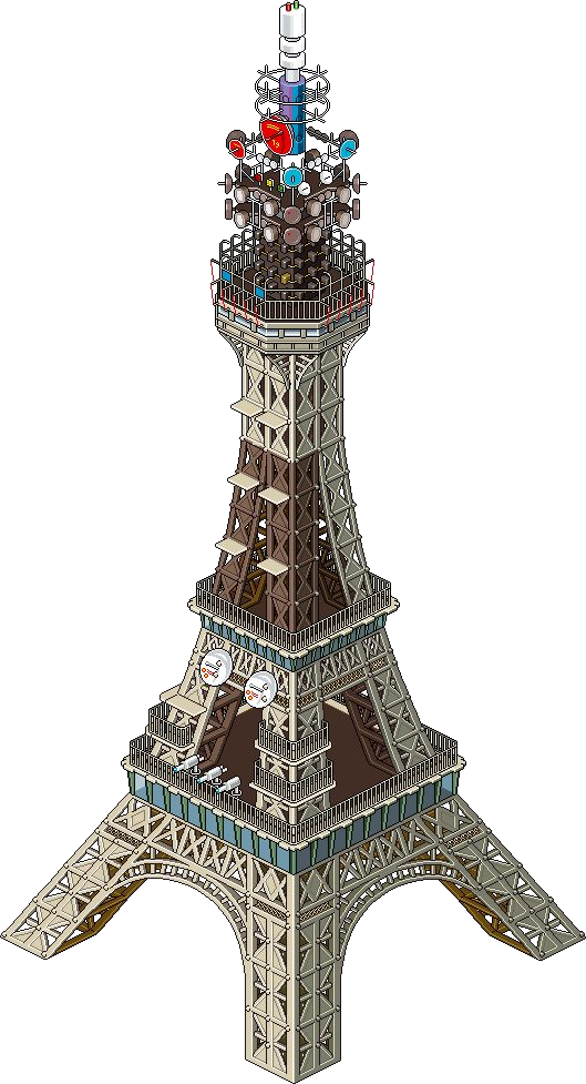 Isometric Art Paris Eiffel Towers - Pixel Art Eiffel Tower, HD Png Download PNG with transparent background