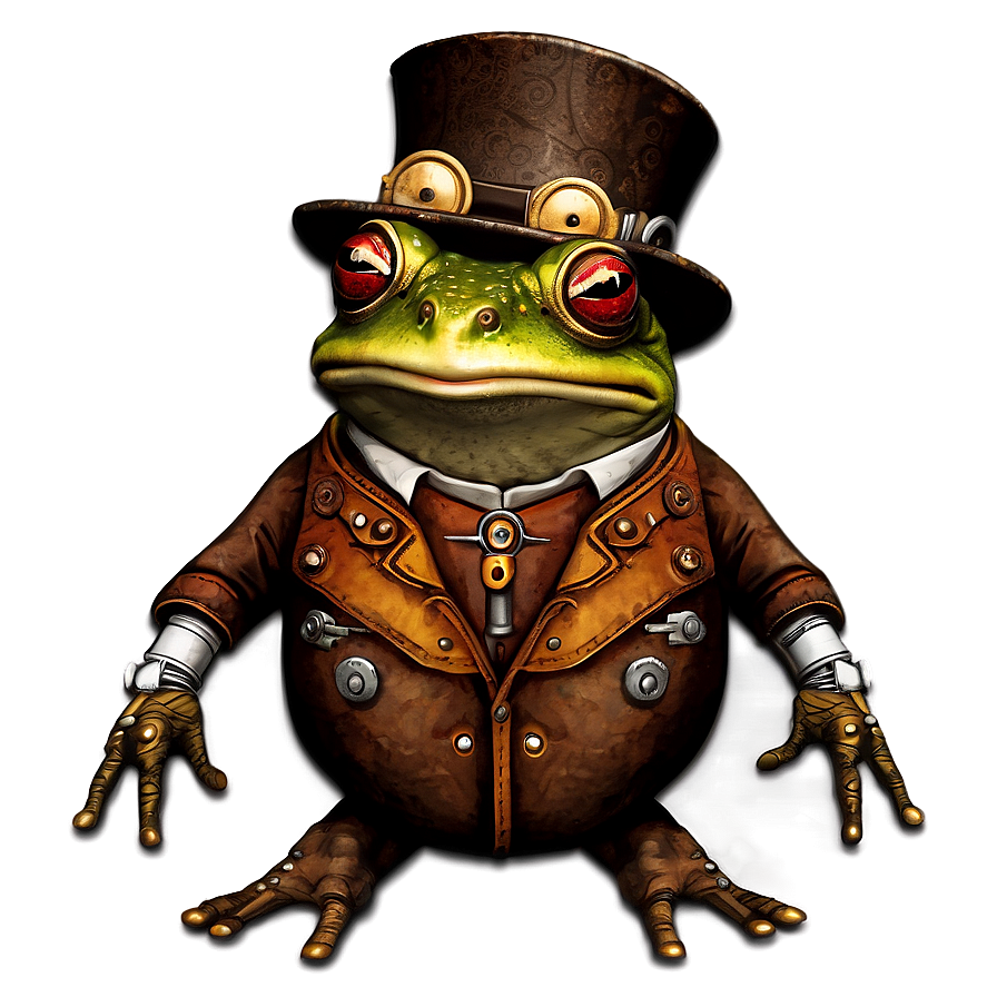 Steampunk Frog Design Png Stk