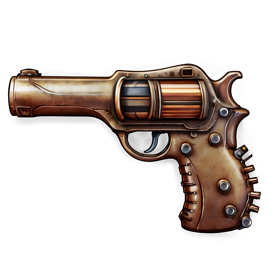 Steampunk Gear Pistol Png 49