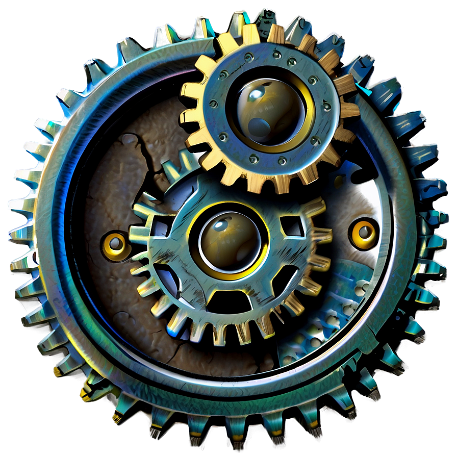 Steampunk Gears PNG 2 PNG image with a transparent background, free high-resolution download
