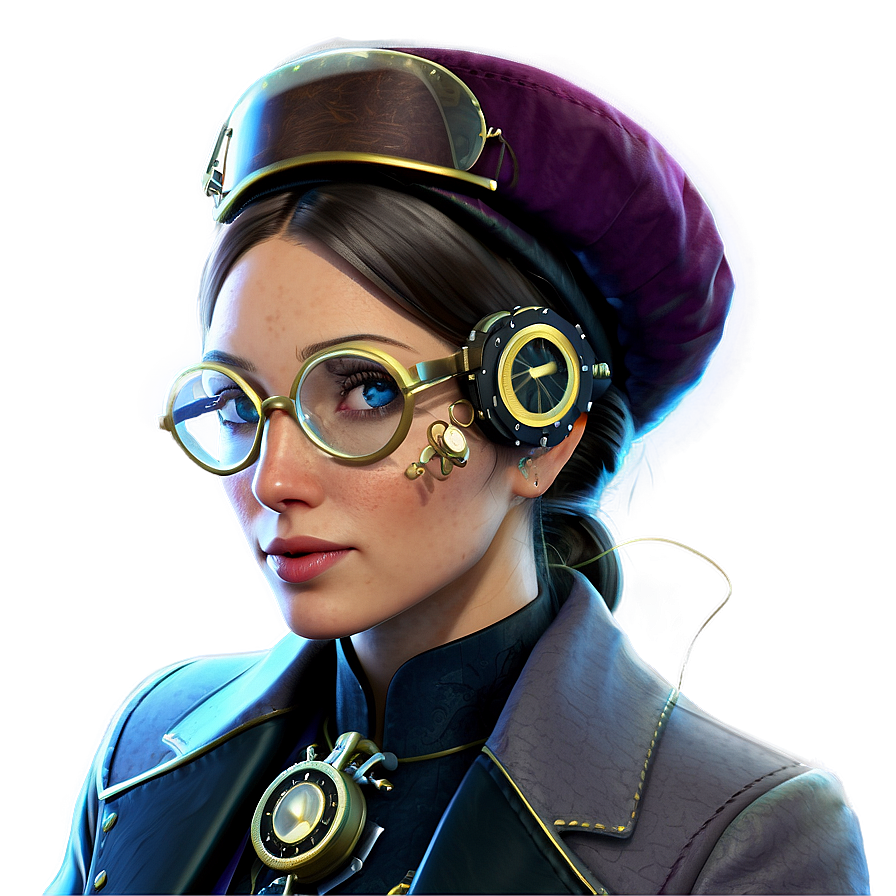 Steampunk Inventor Portrait Png Lss