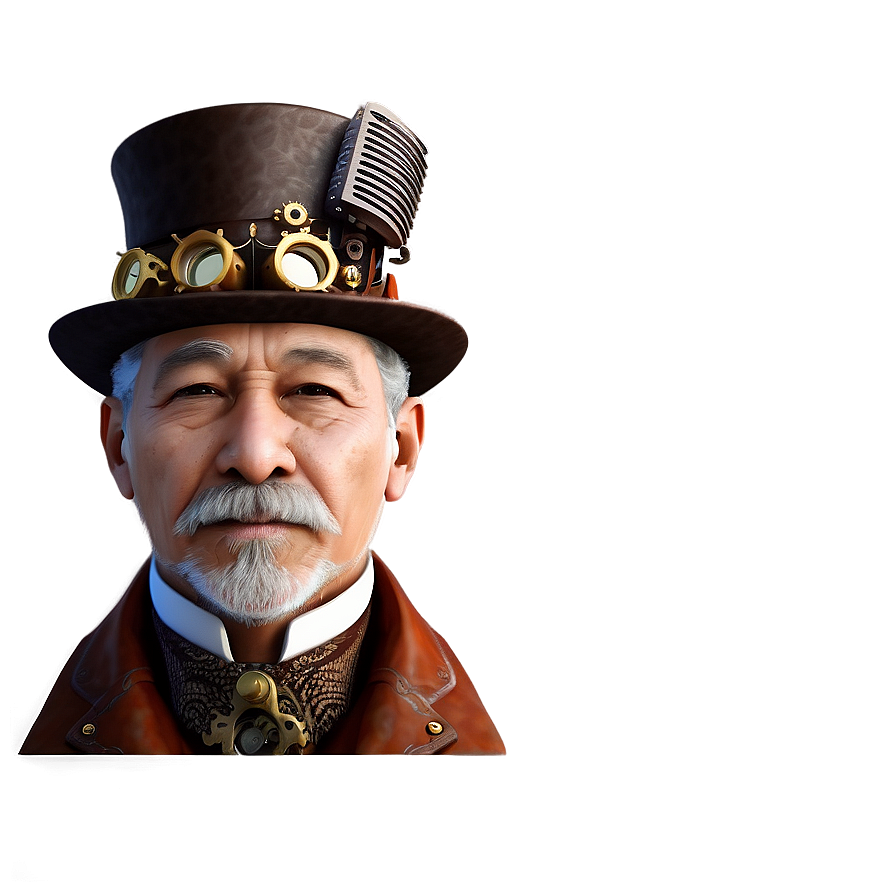 Steampunk Inventor Portrait Png Xhe