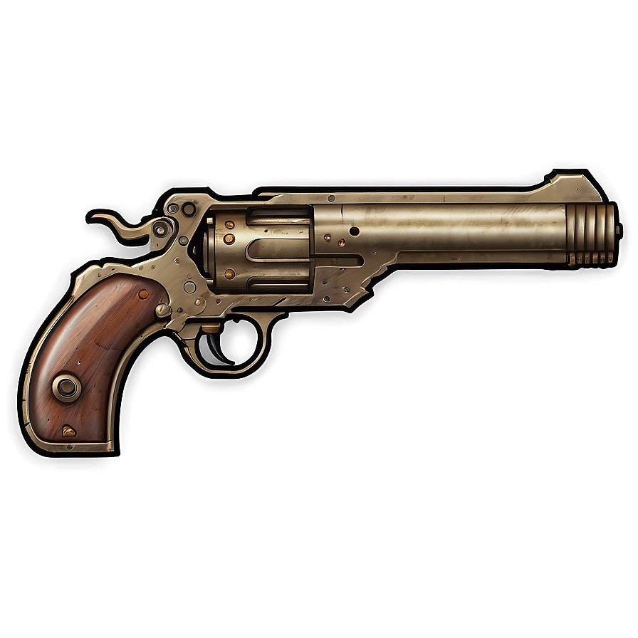 Steampunk Revolver Concept Png Itv75