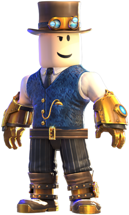 Steampunk Roblox Character PNG with transparent background