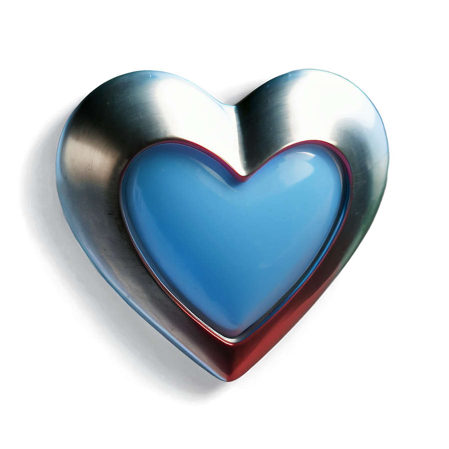 Steel Blue Heart Icon Png 06272024