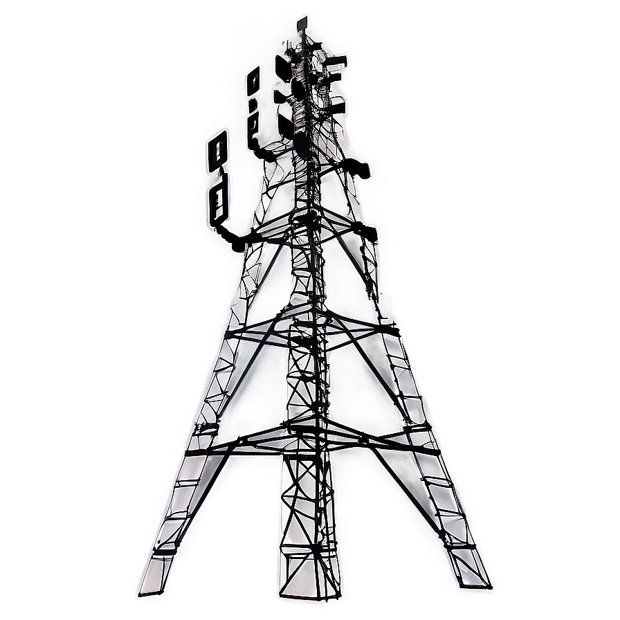 Steel Structure Cell Tower PNG alp PNG image with a transparent background, free high-resolution download