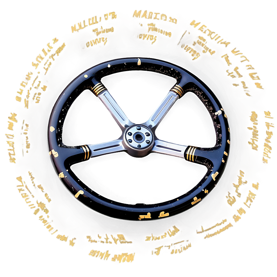 Steering Wheel On White Background Png Njo32