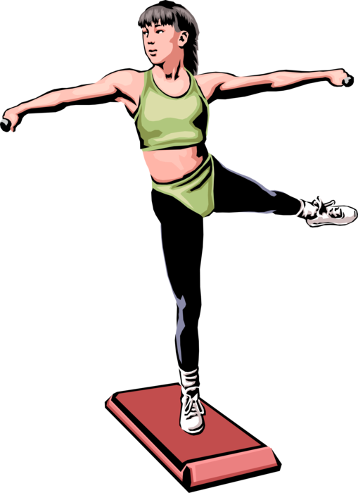 Step Aerobics Exercise Illustration