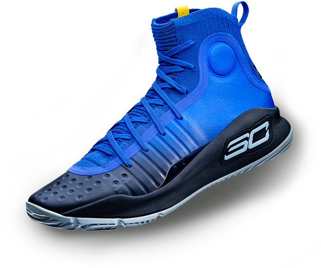 Under Armour Curry 4 Blue, HD Png Download PNG image with a transparent background, free high-resolution download